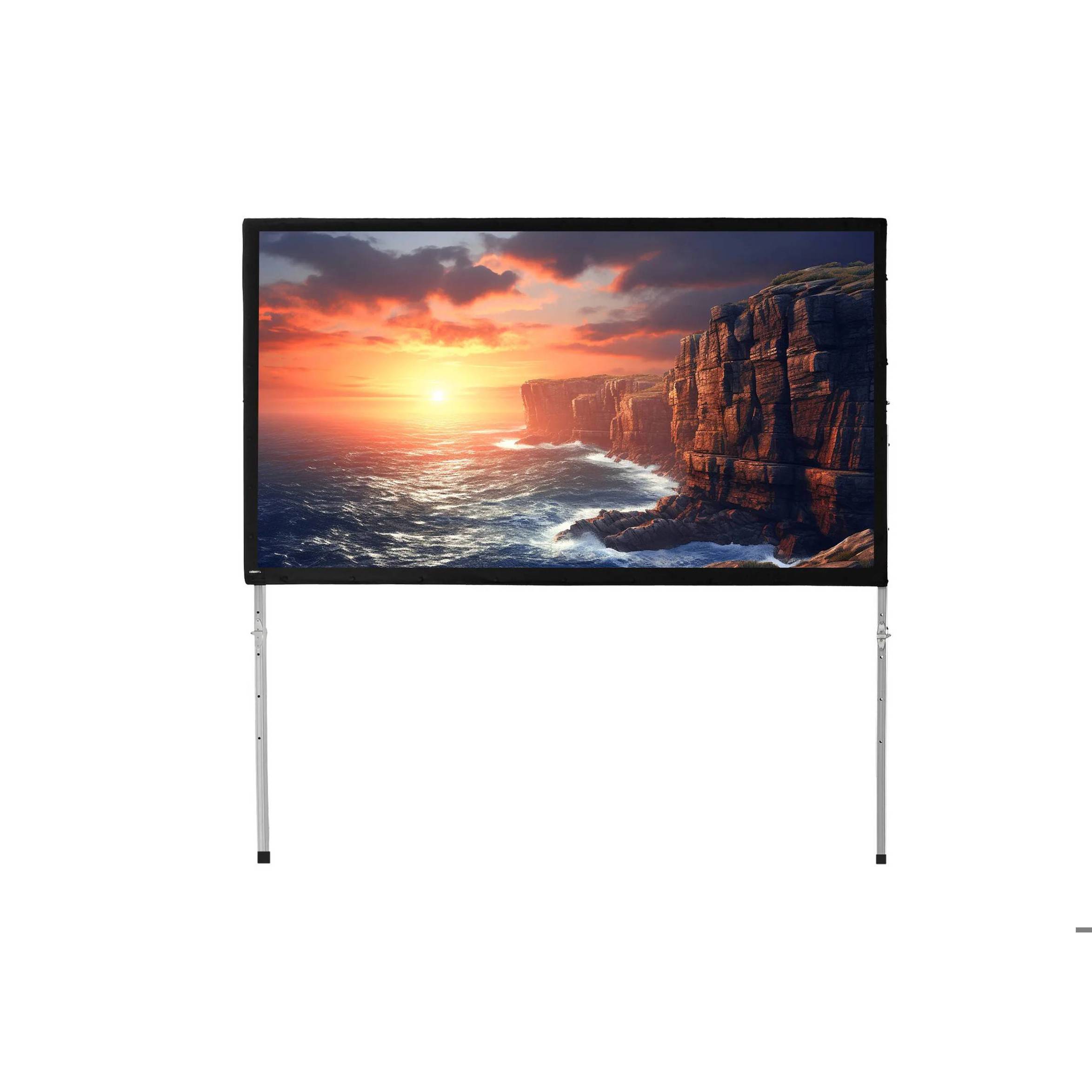 Celexon - Mobil Expert 244 x 152 cm - Faltrahmenleinwand Rückprojektion, 16:10 Format, Gain 1.2