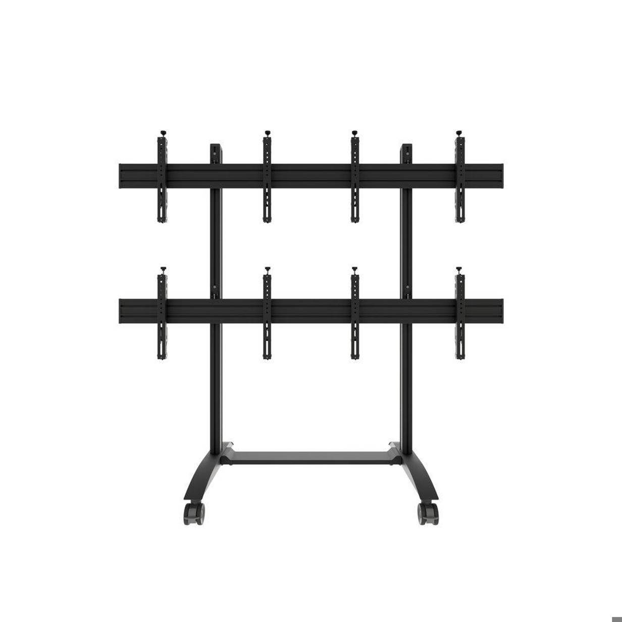 Edbak - Modular 2x2 - Mobiler TV-Rollwagen für 49-57" (127-144 cm) Bildschirme